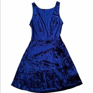 H&M VELVET SKATER DRESS